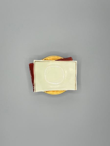 高台皿　金　朱　折紙（3枚目）