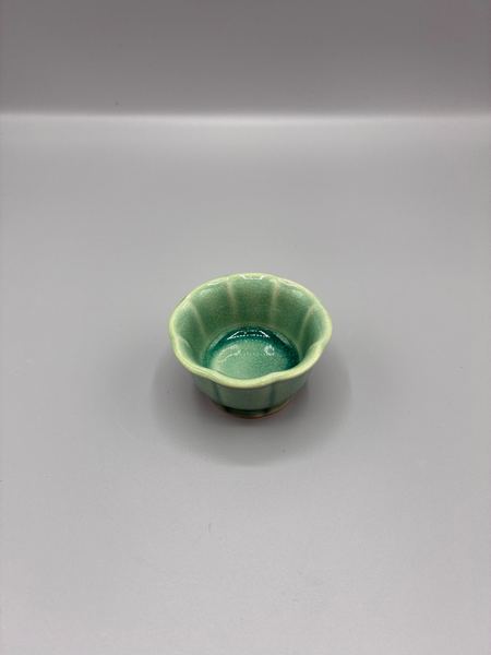 小鉢　青　緑　花型（2枚目）