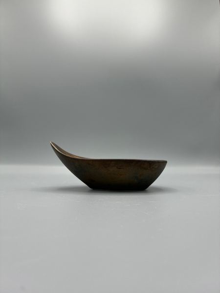小鉢　リーフ型　ブロンズ